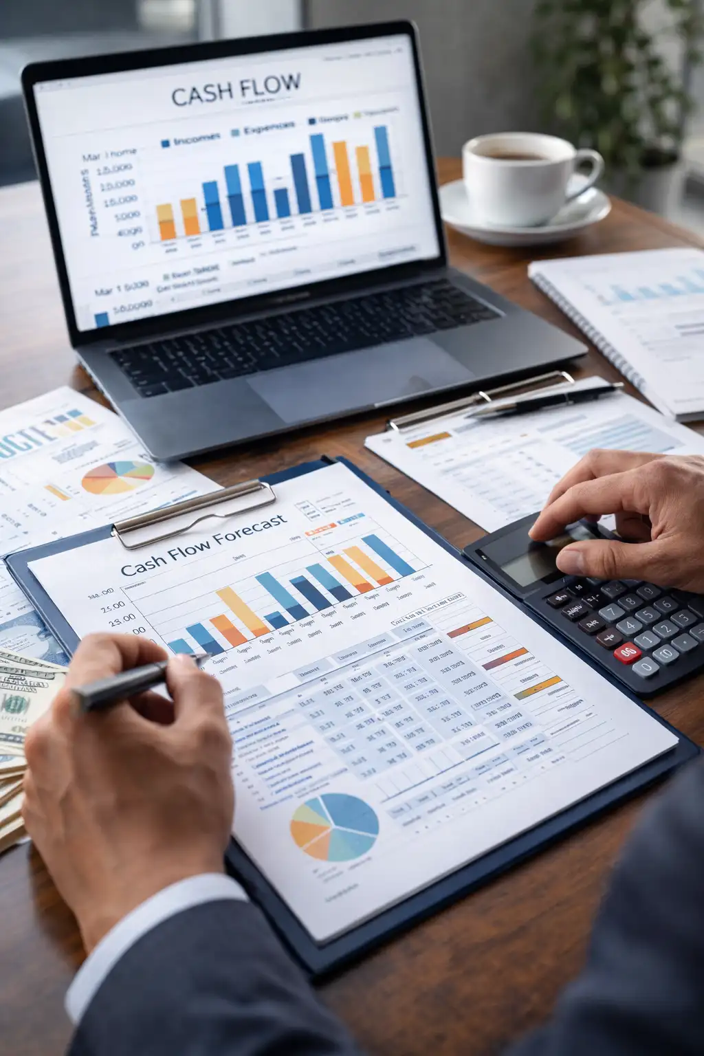 Cash flow forecasting, budgeting, and financial planning systems